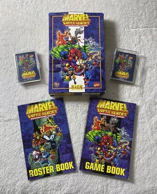 TSR Marvel Super Heroes Adventure Game 1998 CIB COMPLETE Rulebook Roster Cards • $125