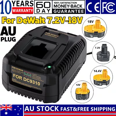 7.2V-18V Battery Charger DC9310 For DEWALT DC9096 DW9096 DE9095 DE9096 AU Plug • $39.99