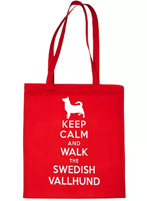 Keep Calm And Walk The Swedish Valhund Dog Bag For Life Shopping Tote Bag  • £6.95