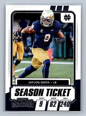 $1.50 • Buy JAYLON SMITH 2021 Panini Contenders Draft SEASON TICKET #77 Notre Dame