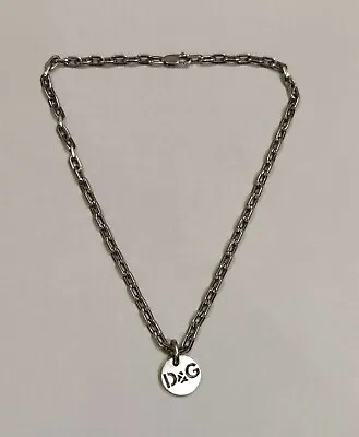 D&G Dolce & Gabbana Authentic 90s Vintage Stainless Steel Necklace.  • £85