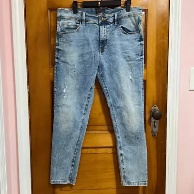 Zara Man Light Acid Wash Skinny Ankle Jeans Men’s US 34 • $25