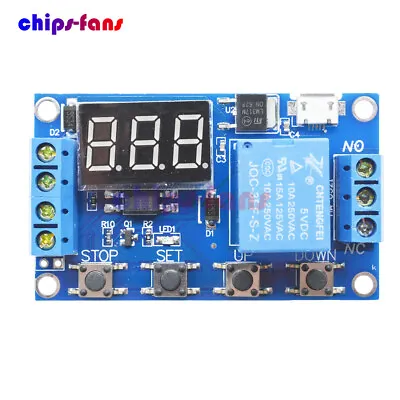 £3.59 • Buy Digital LED Trigger Delay Cycle Timer Control Switch Relay Module Micro USB DC5V