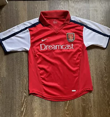 Nike Sega Dreamcast Arsenal Home Football Soccer Jersey Shirt Youth L/Mens XS • $89.99