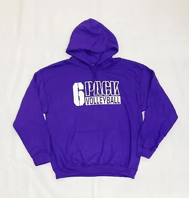 Gildan Heavy Blend 6 Pack Volleyball Pullover Hoodie Men's Large Purple • $6