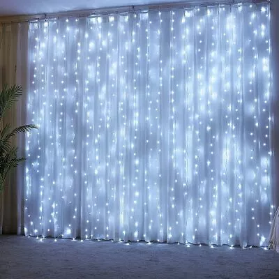 $8.87 • Buy 9.8 Ft LED Curtain String Lights Connectable Window Fairy Light 8 Twinkle Modes