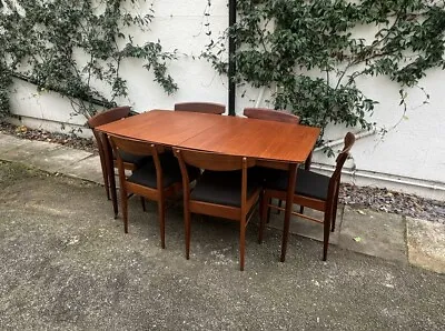 **SOLD** C.1960’s McIntosh Mid-Century Teak Dining Table & 6 Chairs Vintage • £1150