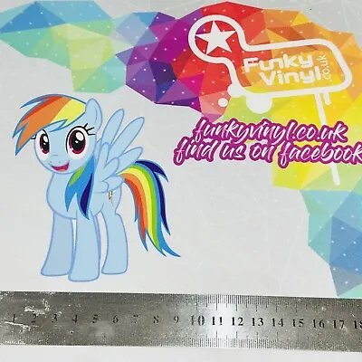 Vinyl Printed Car Vehicle Sticker Graphic My Little Pony Rainbow Dash Stood • £1.60