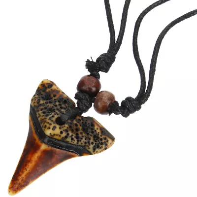 Shark Teeth Pendant Neck Chain Men Necklace Vintage Shark Tooth Pendant Necklace • $8.26