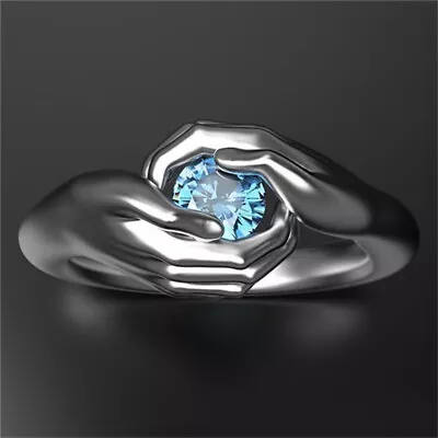 Fashion Jewelry Hand 925 Silver Rings Cubic Zircon For Women/Men Sz 6-10 • $1.95