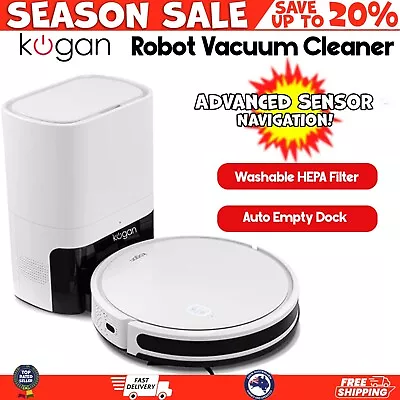 KOGAN G80 Smart Robot Vacuum Cleaner & Mop With Auto Empty Station Robo Vac • $384.37