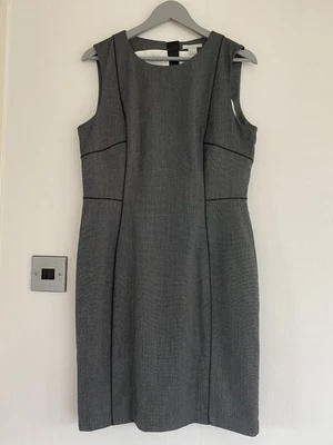 £10 • Buy H&m Size Eur 44 Uk 16 Grey Smart Formal Work Shift Dress - Bnwt