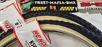 KENDA Comp 3 Skinwalls BMX BIKE TIRES 20 X 1.75  Pair Old School SE GT Race New! • $43.99