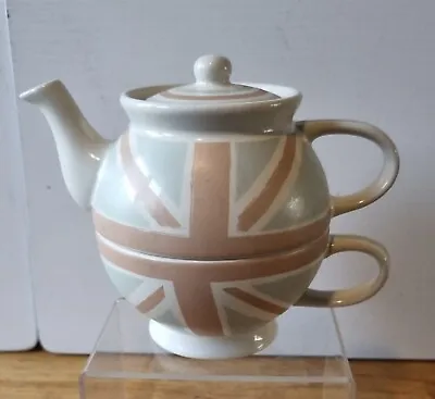 Kitchencraft Teapot Cup And Sauser Set Union  Jack Pattern • £11