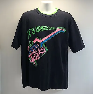 Vintage Black 90s Era Molson Canadian Rocks Sz XL T Shirt Neon Green Pink Blue • $21.69