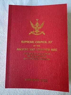 Rose Croix / Ancient & Accepted Rite Supreme Council 33° Year Book 2022 • £9.99