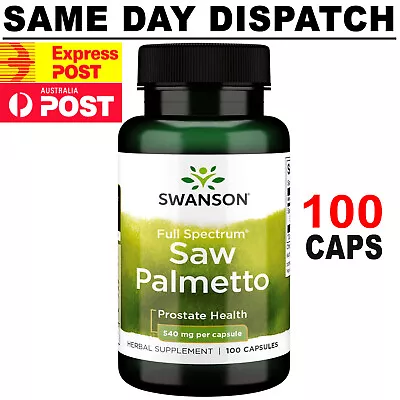 Swanson Saw Palmetto 540mg 100 Capsules FAST SHIPPING  AU • $21.45