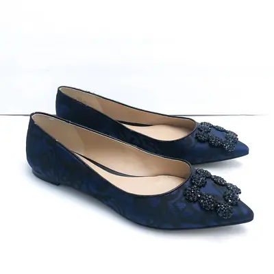 Karl Lagerfeld Paris Pointed Toe Nara Ballet Flats With Brooch Size 9 • $75