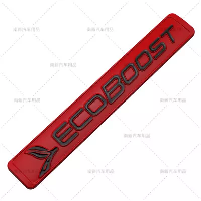 Red 3D Metal Rear Trunk Emblem Black Lettering Nameplate ECOBOOST Badge For Ford • $10.99