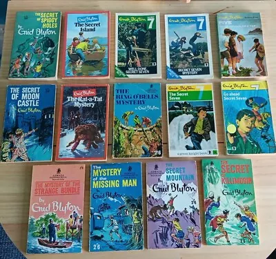 14 Enid Blyton Vintage Paperbacks Famous 5 Five Secret 7 Mystery Series Bundle  • £9.99