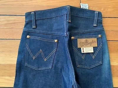 Vintage Wrangler Blue Bell Deadstock Raw Indigo Denim Jeans Sanforized  Size 12 • $499.99