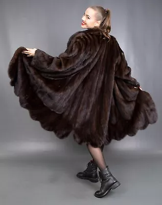 11819 Gorgeous Real Mink Coat Luxury Fur Jacket Swinger Beautiful Look Size 2xl • $1