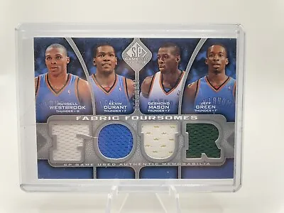 Durant/Mason/Westbrook/Green 2009 SP Fabric Foursomes Quad Patch /199! • $39.99