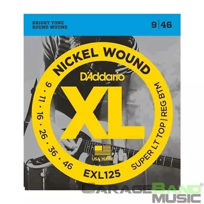 D'Addario EXL125 Super Light Top/Regular Bottom Electric Guitar Strings • $7.25