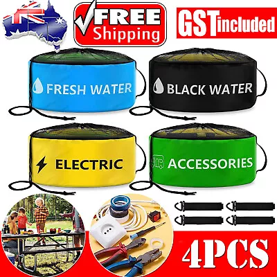 Hose Storage Bag Caravan Camping RV Cable Cords Organizer Water Hose Accessories • $37.98