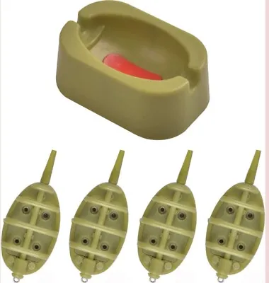 2 Sets - Inline Method Carp Fishing Feeder 4 Feeders 15/20/25/35g  Mould Set • $22