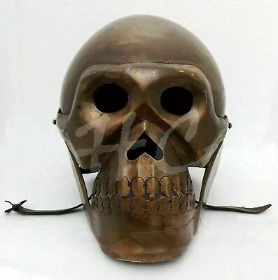 Medieval Knight Terminator Skeleton Helmet Viking Mask Spectacle Roman Decorativ • $151.93