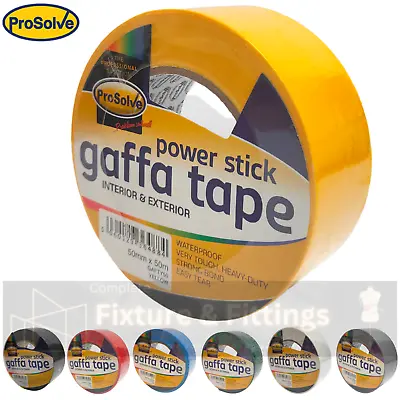 50mm X 50m Roll Gaffer Gaffa Cloth Waterproof Tape Top Quality • £7.99
