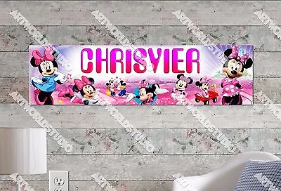 Personalized/Customized Minnie Mouse Name Poster Wall Art Decoration Banner • $19