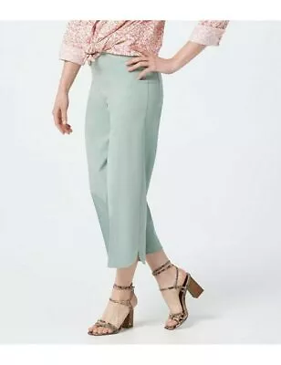 Isaac Mizrahi Sage Green Regular 24/7 Stretch Tulip Hem Culottes Pants New • $24.95