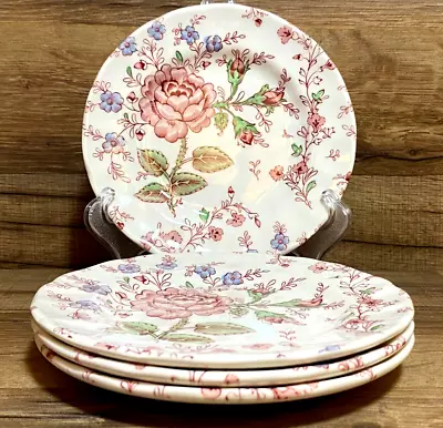 Set Of 4 - Johnson Brothers - Rose Chintz -  6  Bread & Butter Side Plates • $18.85