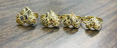 $145.88 • Buy 10K Solid Yellow Gold Heart Nugget Ring