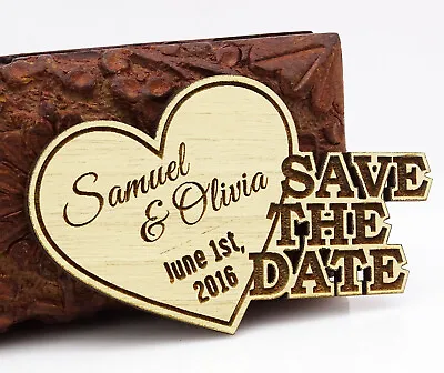 $81.39 • Buy 20 Personalized Wedding Magnets Rustic Wedding Save The Date Cards-D4X