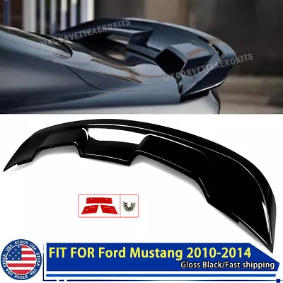 Rear Trunk Spoiler Wing For 2010-2014 Ford Mustang GT500 Style Glossy Black ABS • $126.88