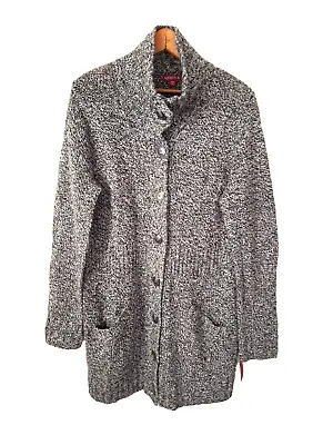 Merona Sweater Jacket Coat Women's Black & White Tweed Wool Blend NWT Sz XXL • $29.99