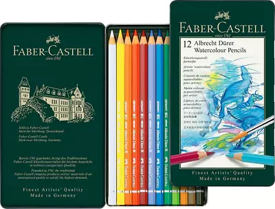 Faber Castell Albrecht Durer Box Of 12  Water Colour Pencils • £16.90