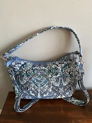 NWT VERA BRADLEY Frannie Crescent Crossbody Enchantment Blue • $40