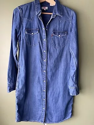 Pretty Levi’s Denim Holiday Festival Summer Dress Size S • £16