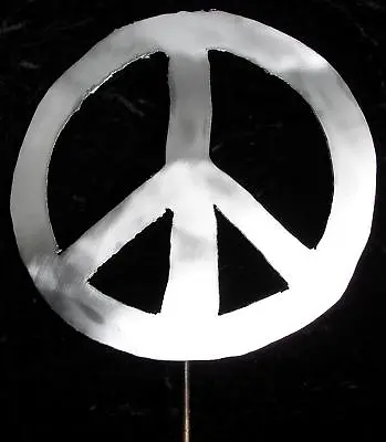 PEACE Sign Symbol Metal Garden Yard Lawn Art Stake • $19