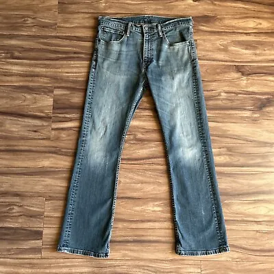 Levi's 527 Jeans Mens 34x30 Blue Slim Boot Cut Light Wash Denim Pants • $22.99