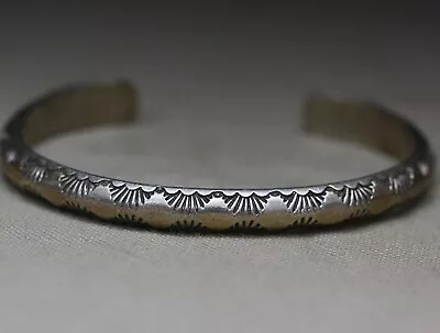 Vintage Native American Navajo Sterling Silver Cuff Bracelet • $148.50