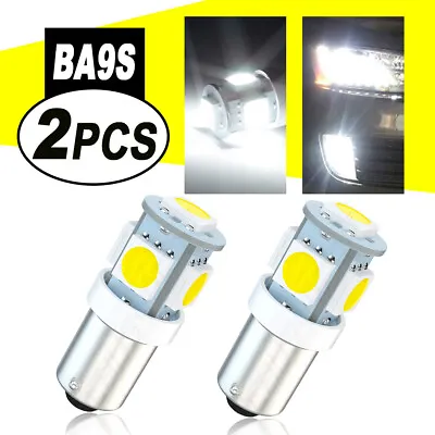 2Pcs 6V 6 Volt BA9S T4W 2835 LED Car Dash Map Light Side Parker Bulb White 6K • $5.31