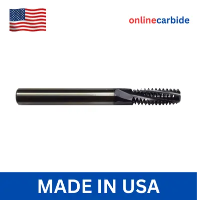 M12x1.25 CARBIDE THREAD MILL - TiALN COATED • $83.95