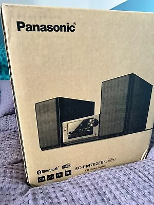 Panasonic Stereo System SC-PM702EB-S DAB USB FM 80w Bluetooth Silver. New Boxed • £190