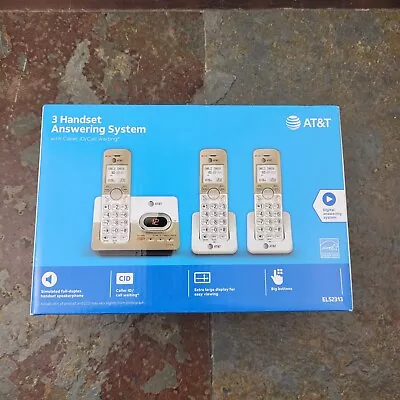 AT&T 3-Handset Expandable Cordless Phone Answering System W/ Big Buttons EL52313 • $69.95