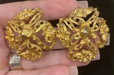 Beautiful Vintage Christian Lacroix Ornate Clip Earrings • $589